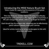 Trekell MIDZ Nature Brush Set - Synthetic Artist Brushes for Oil, Acrylic and Watercolor