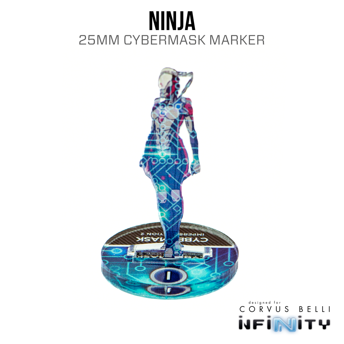 Infinity 3D Markers: Ninja (25mm Cybermask) – Wargame Portal