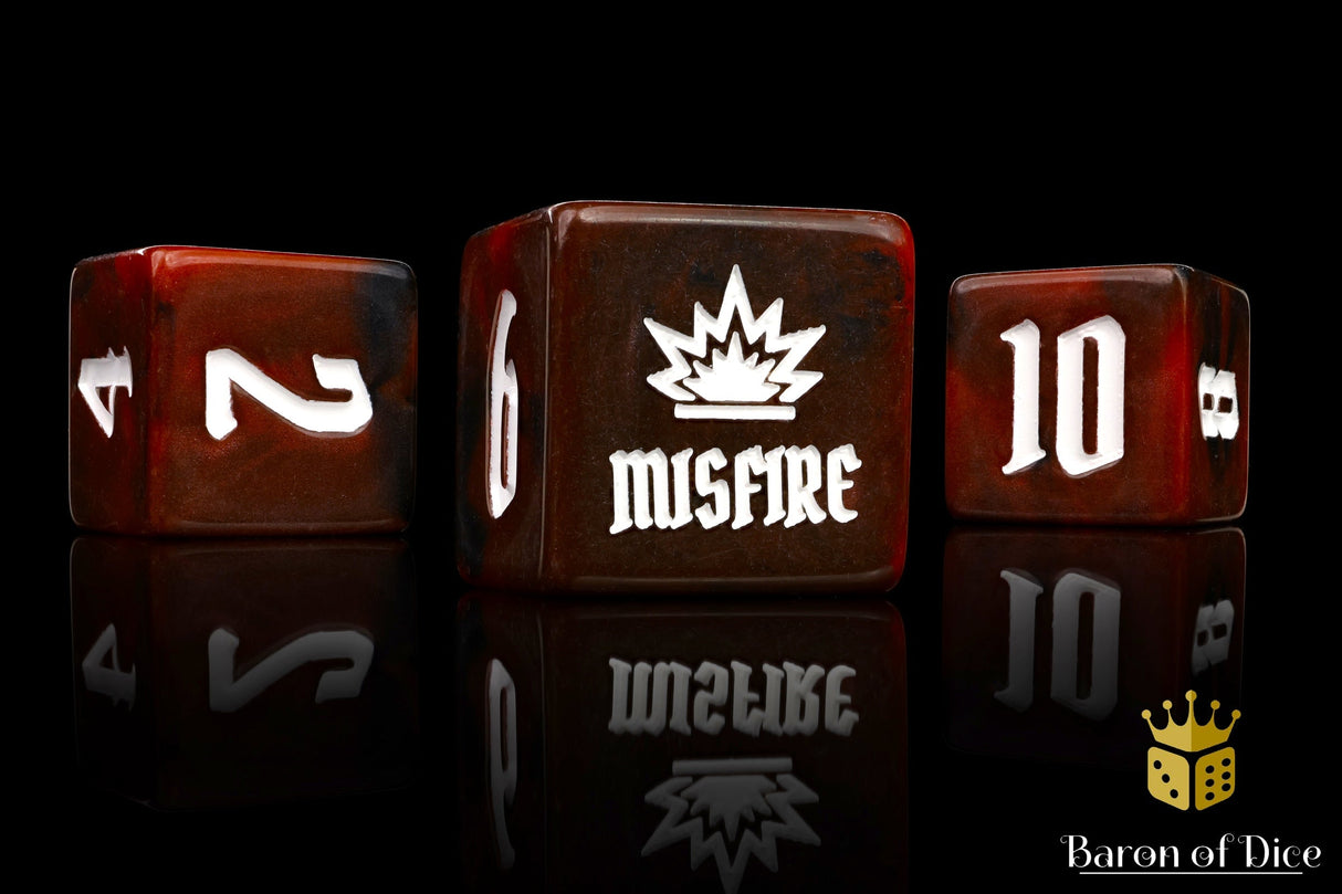 Red Chaos Artillery Dice