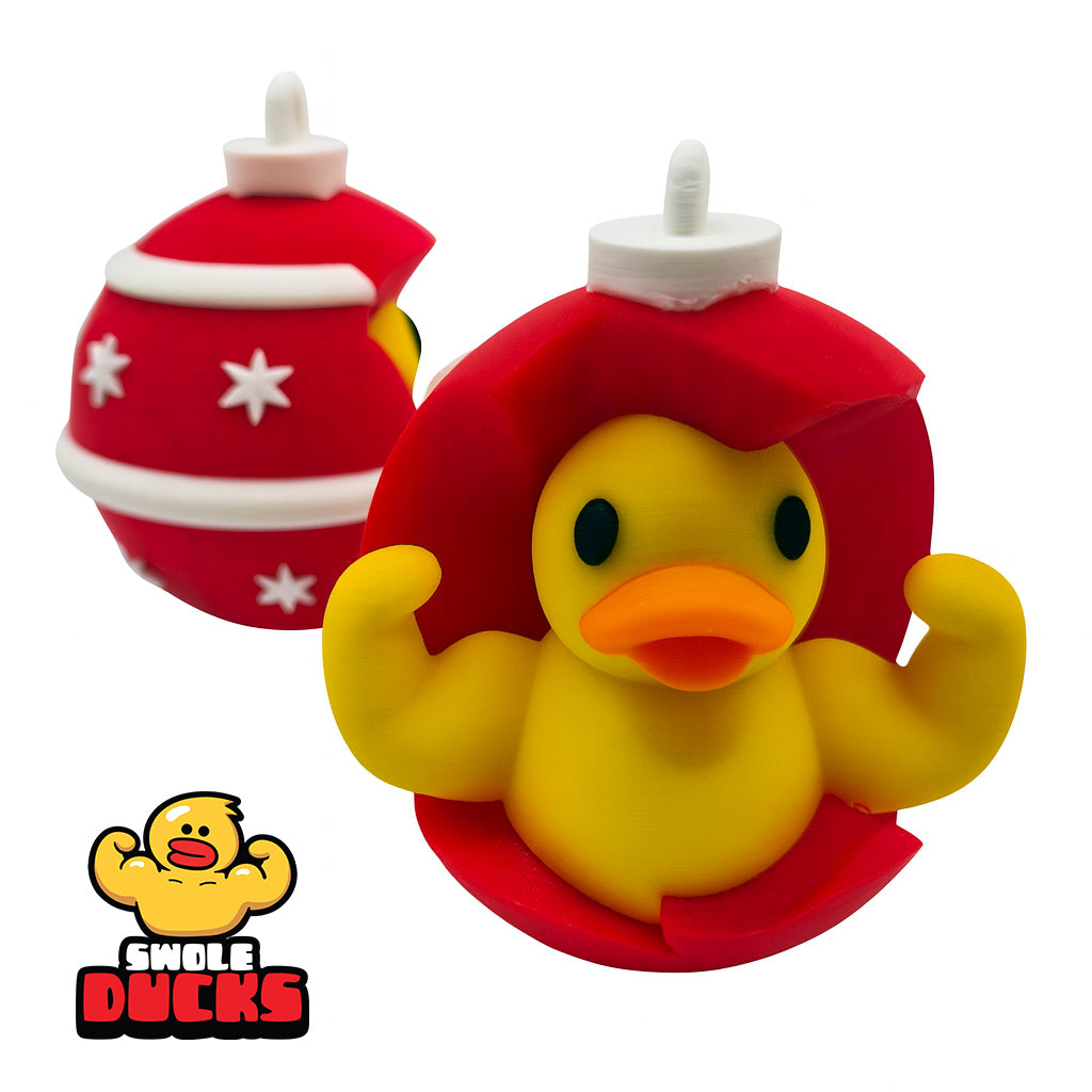 🎄 Swole Duck Holiday Orniment: Bulb PR Swole Duck
