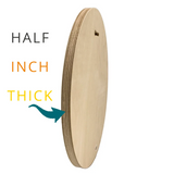 Trekell Raw Baltic Birch Ellipse Panel - 1/2" Thick Oval Wooden Canvas for Painting