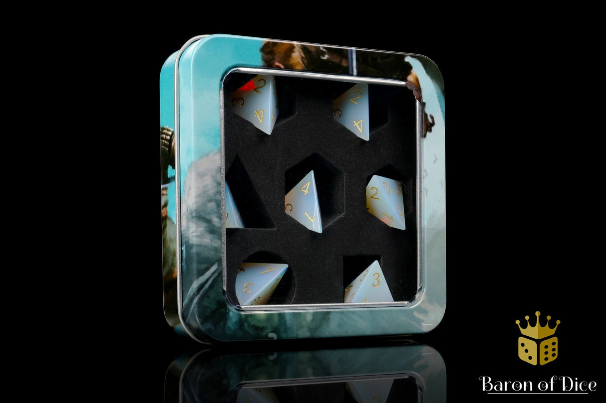 Opal Gemstone - Moonstone RPG Compatible Set - 7 Pcs