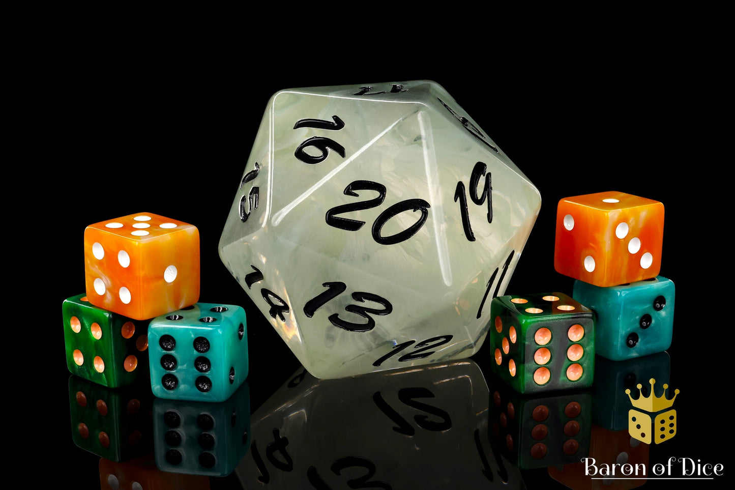 Big Ass Spindown D20 - White Order