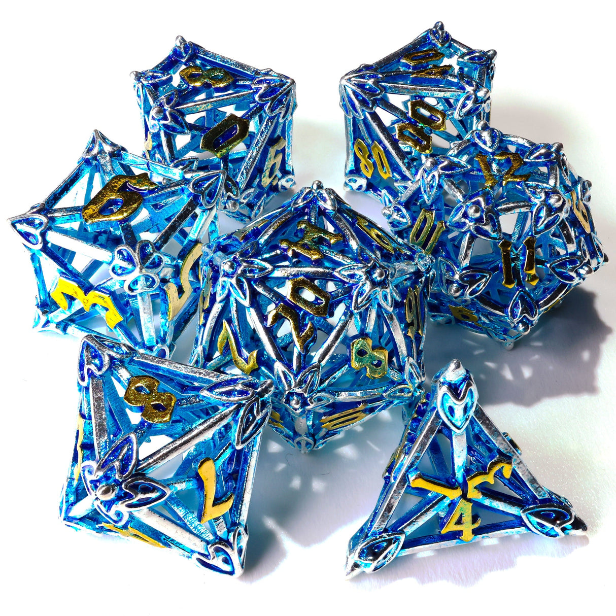 Elven Forged Trinkets Metal RPG Dice Set - 7 Pieces