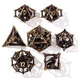 Fantastical Beasts Metal RPG Dice Set - 7 Pieces