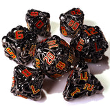 Denizens of the Deep Red Trench Metal RPG Dice Set - 7 Pieces