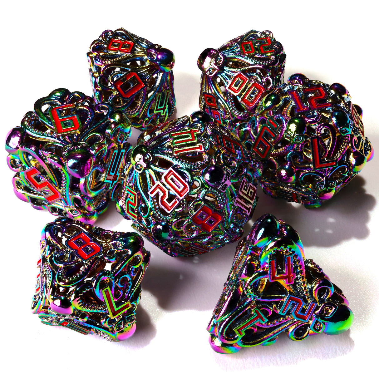 Denizens of the Deep Iridescent Metal RPG Dice Set - 7 Pieces