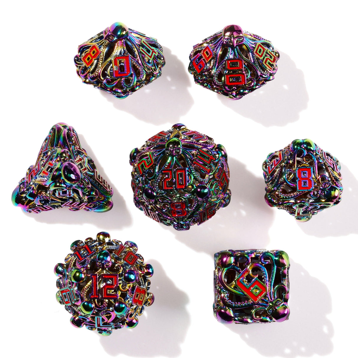 Denizens of the Deep Iridescent Metal RPG Dice Set - 7 Pieces