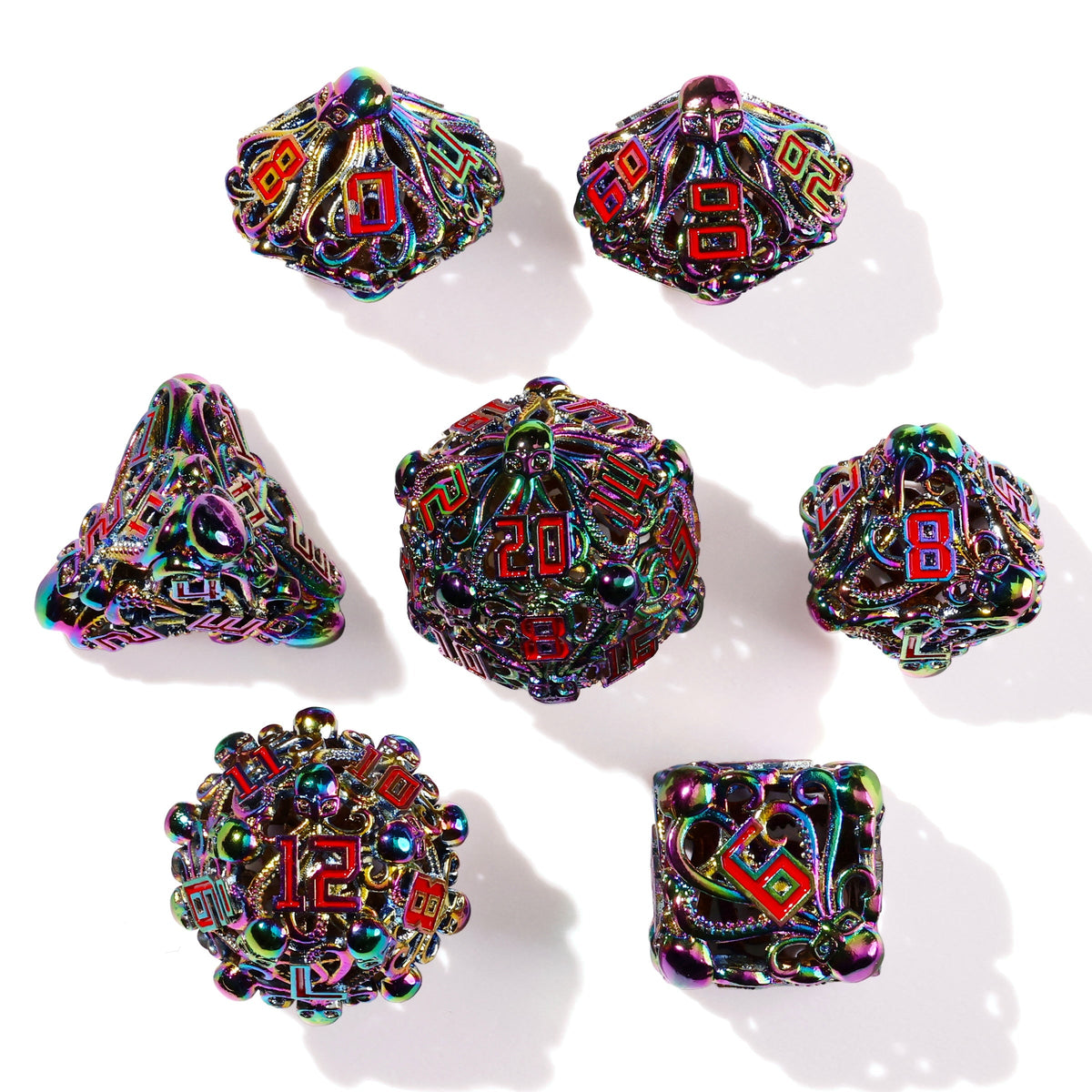 Denizens of the Deep Iridescent Metal RPG Dice Set - 7 Pieces