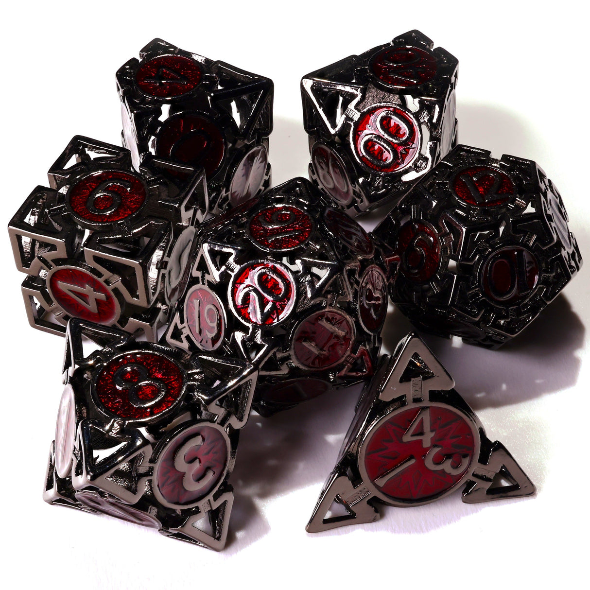 Which Way Is Up? Metal RPG Dice Set - 7 Pieces