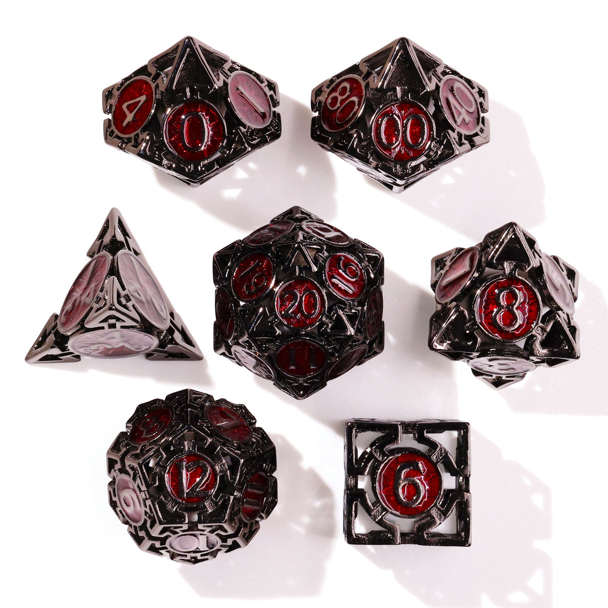 Which Way Is Up? Metal RPG Dice Set - 7 Pieces