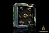 Nature's Wrath Metal RPG Dice Set - 7 Pieces