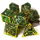 Ancient Dragon Treasure Metal RPG Dice Set - 7 Pieces