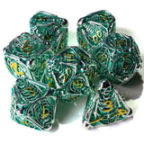 Undead Legion Metal RPG Dice Set - 7 Pieces