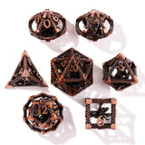 Bronze Kraken Metal RPG Dice Set - 7 Pieces