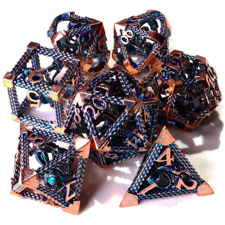 Ancient Kraken Metal RPG Dice Set - 7 Pieces