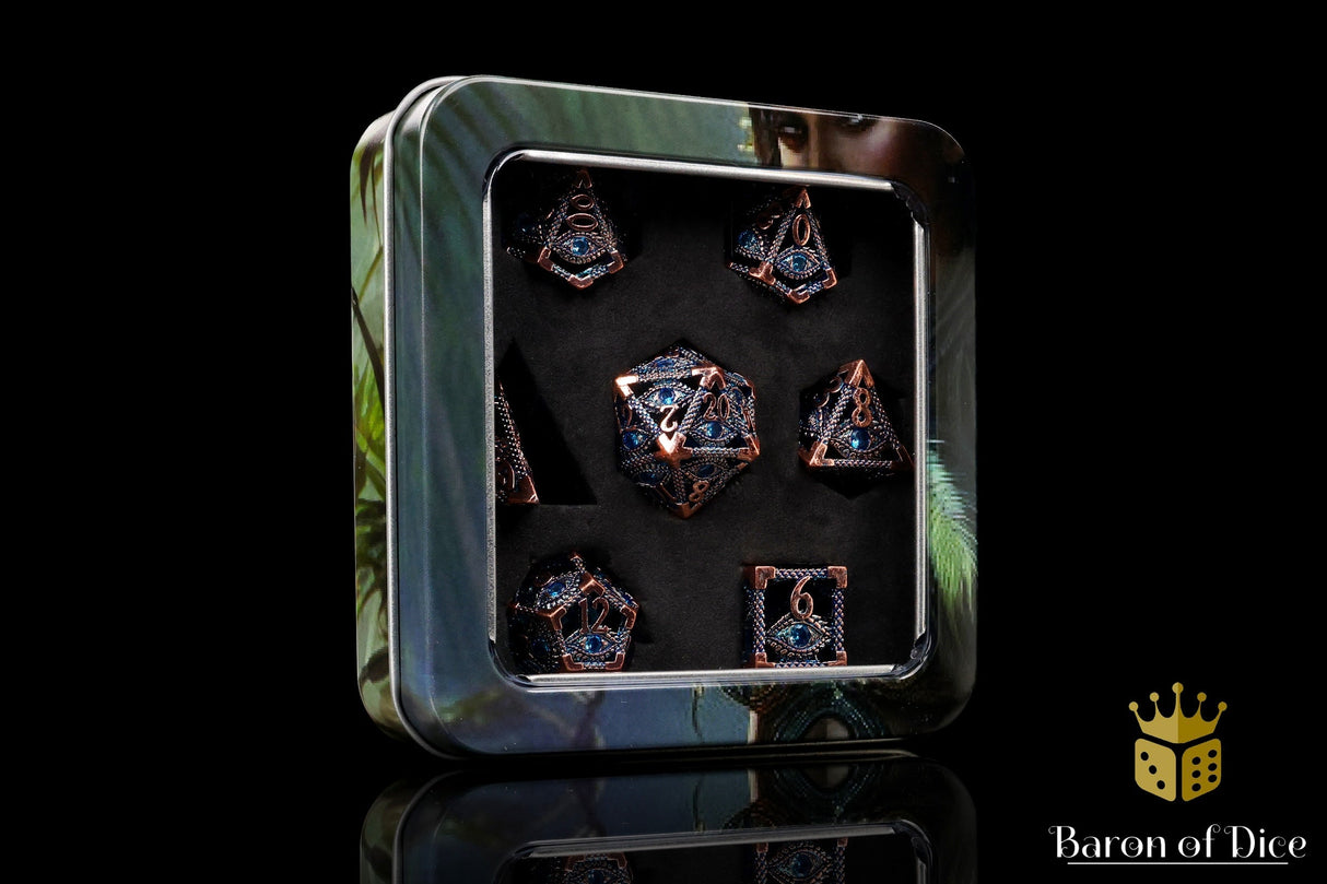 Eye of Providence Metal RPG Dice Set - 7 Pieces