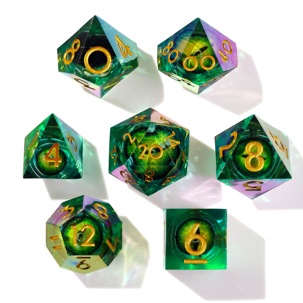 Dragon's Eye Liquid Core RPG Dice Set - 7 Pieces