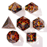 Volcano Sharp Edge RPG Dice Set - 7 Pieces