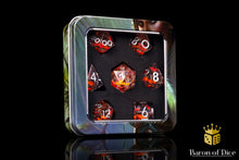 Autumn Cherry Blossom Liquid Core RPG Dice Set - 7 Pieces