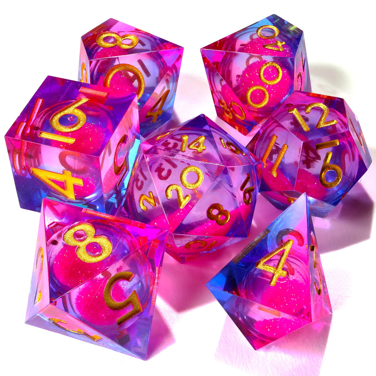 Dance Party Liquid Core RPG Dice Set - 7 Pieces