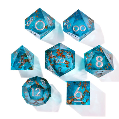 Sunken Treasure Liquid Core RPG Dice Set - 7 Pieces