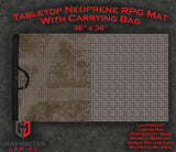RPG Grid Mat - Abandoned Town & Dungeon Floor - Double Sided Neoprene Mat with Bag