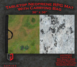 RPG Grid Mat - Snowy Tundra & Traveler's Road - Double Sided Neoprene Mat with Bag