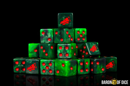 Drake Dice - Green & Orange