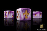 Fleur De Lis Dice - Purple