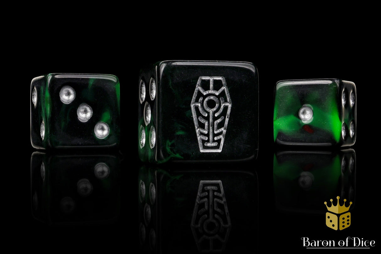 Day of the Dead Dice - Silver Coffin