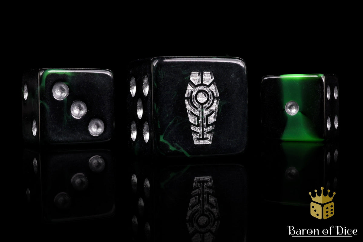 Day of the Dead Dice - Silver Coffin
