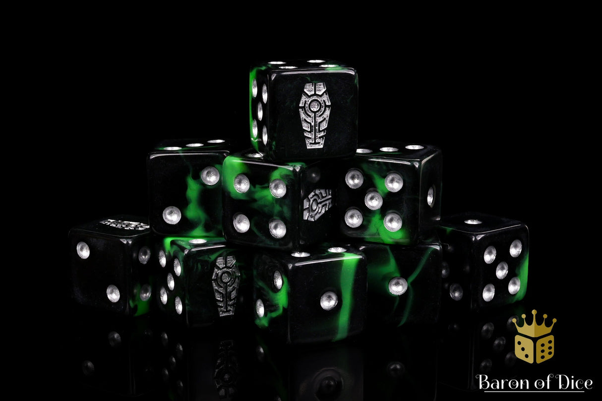 Day of the Dead Dice - Silver Coffin