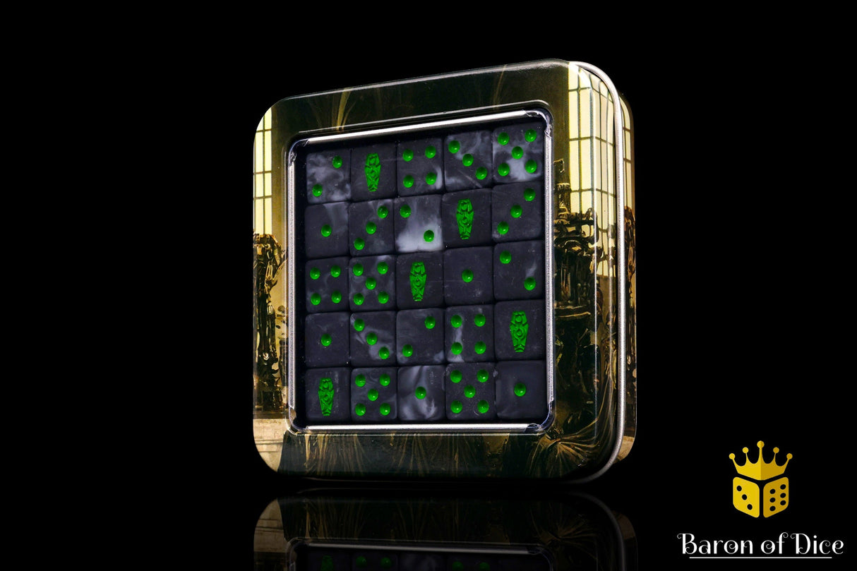 Day of the Dead Dice - Green Coffin