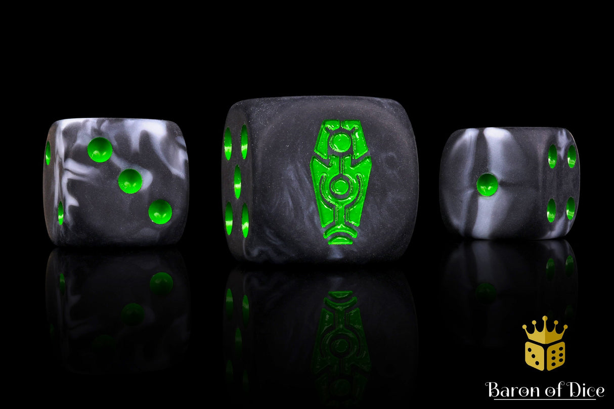 Day of the Dead Dice - Green Coffin