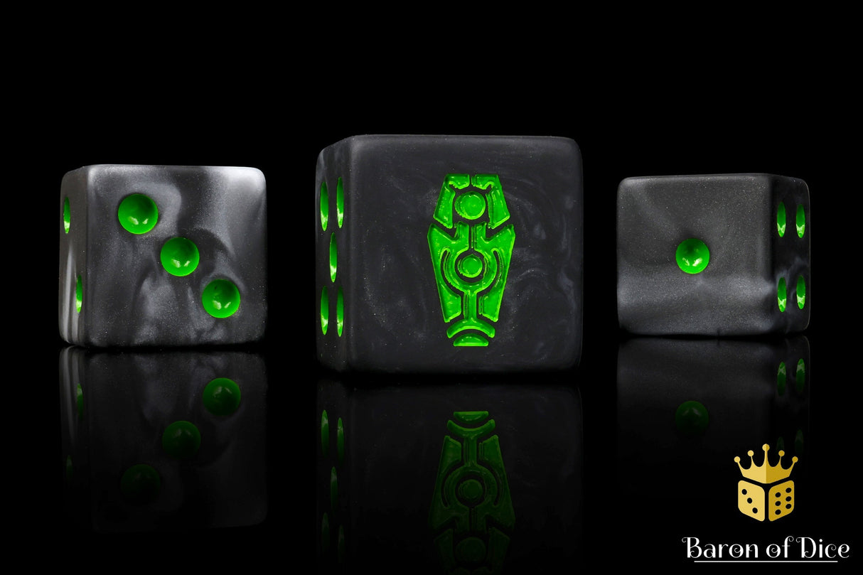 Day of the Dead Dice - Green Coffin