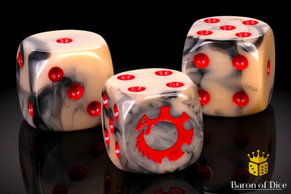 Alien Dice - Beige & Red