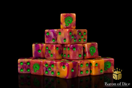Alien Dice - Orange & Green