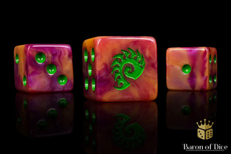 Alien Dice - Orange & Green