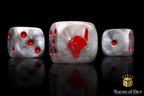 Robot Helm Dice - White