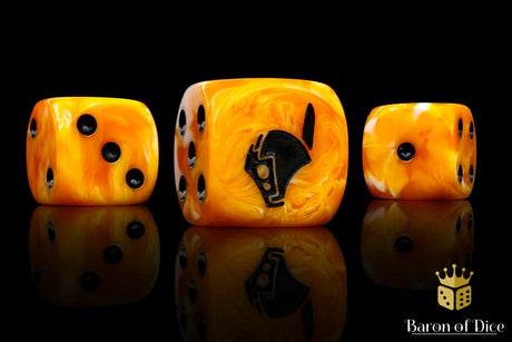 Robot Helm Dice - Ochre