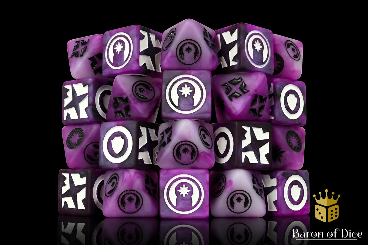 Good Karma (Purple) Galactic Skirmish Dice - Set of 20