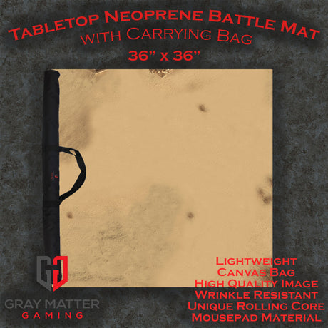 Sandy Dunes - Neoprene Battle Mat - Warhammer, AoS, 40K, Kill Team, MCP, Shatterpoint, Legion, More