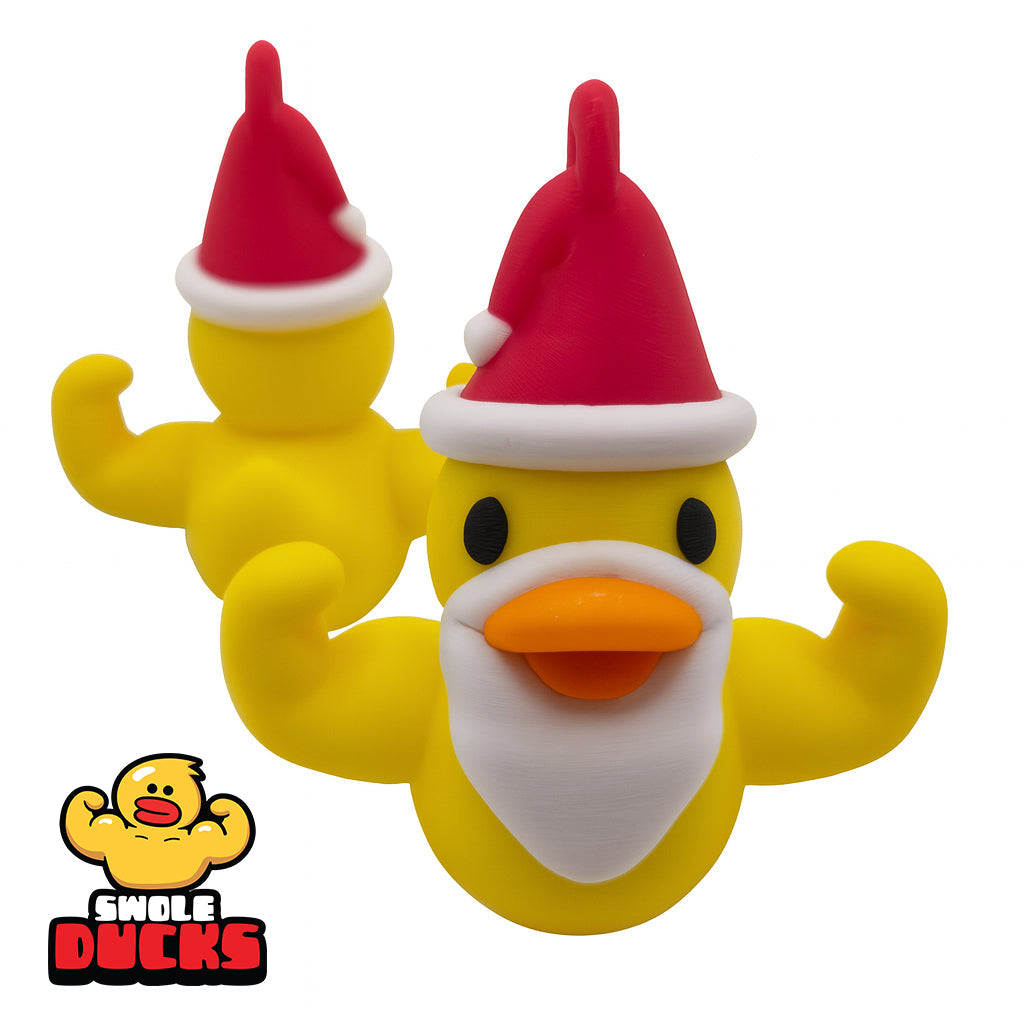 🎄 Swole Duck Holiday Orniment: Santa