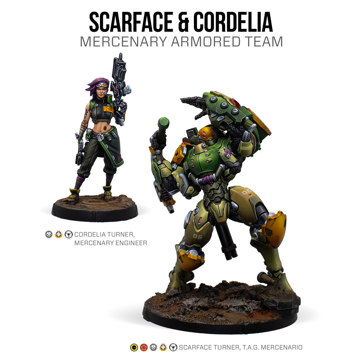 Scarface & Cordelia. Mercenary Armored Team