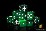 Fleur De Lis Dice - Green