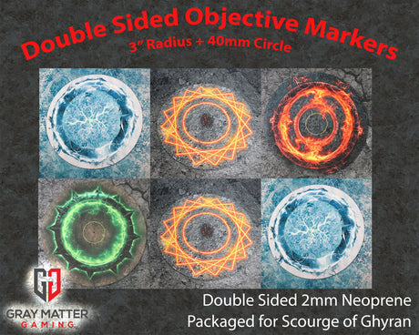 Double Sided Neoprene 7.57" Objective Markers - Scourge of Ghyran