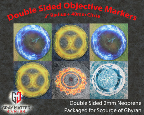 Double Sided Neoprene 7.57" Objective Markers - Scourge of Ghyran