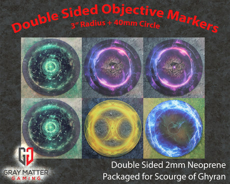 Double Sided Neoprene 7.57" Objective Markers - Scourge of Ghyran