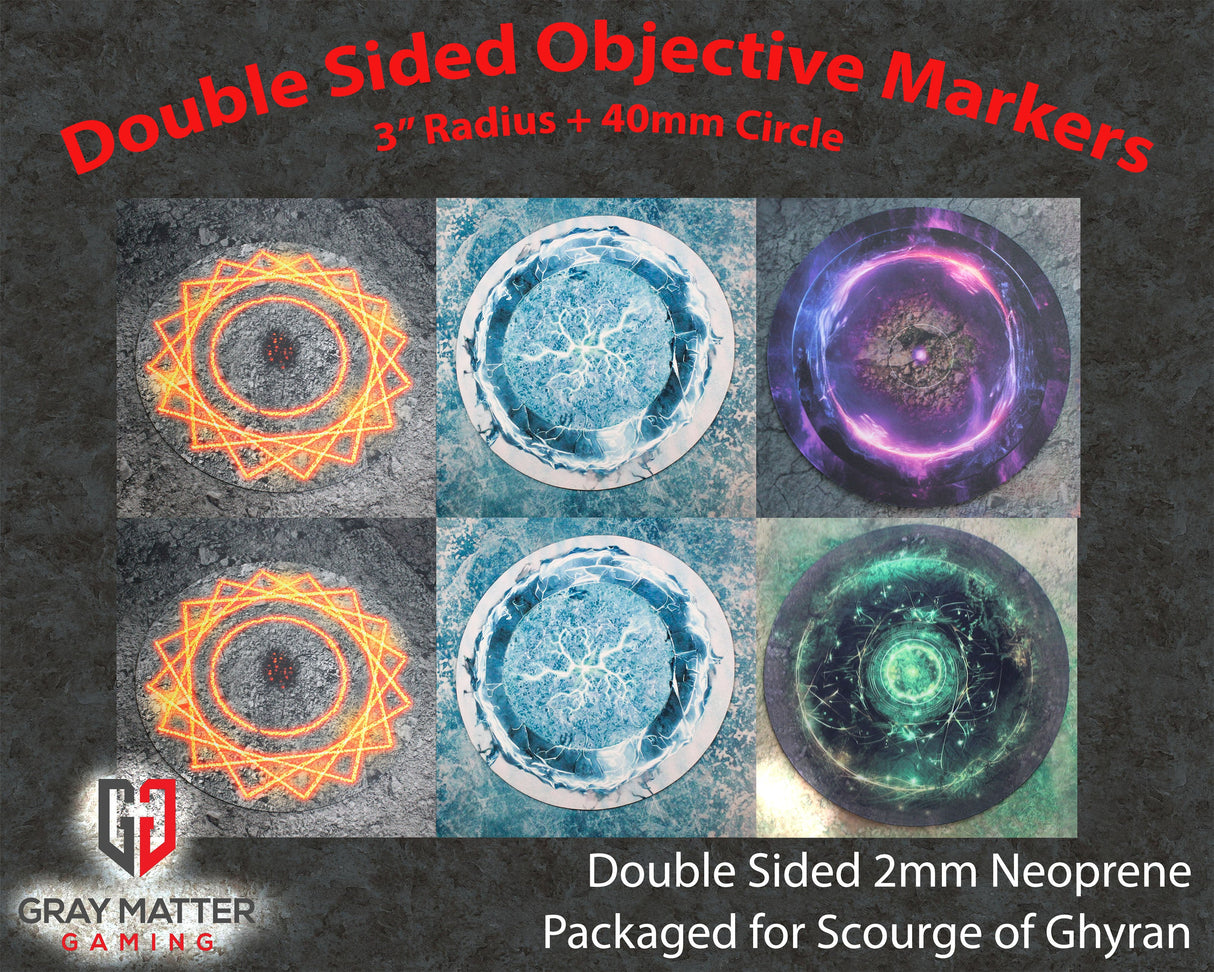 Double Sided Neoprene 7.57" Objective Markers - Scourge of Ghyran
